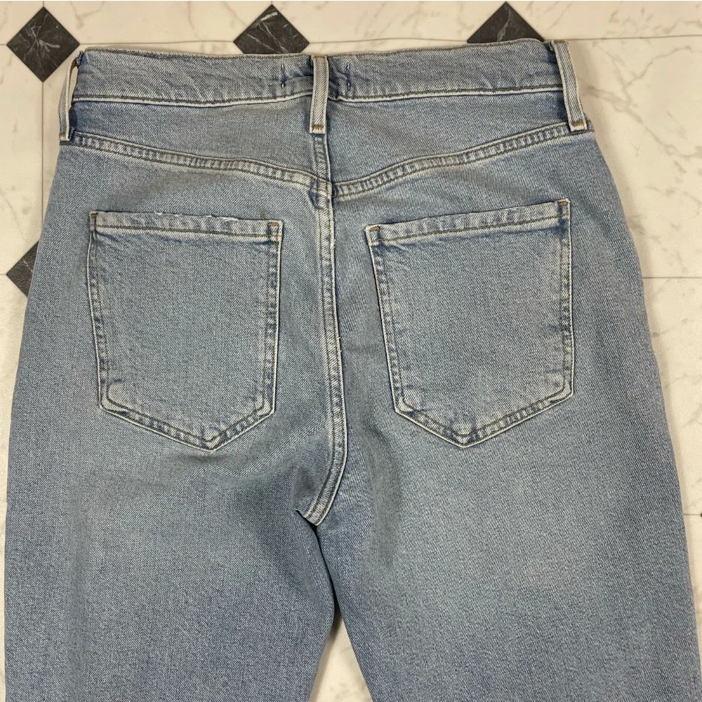 Agolde Riley High Rise Straight Crop Jeans in Dynamic Light Blue Women Sz 26 - Picture 8 of 9